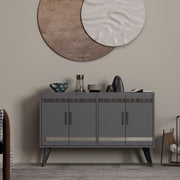 Móvel de TV – 120 cm x 30 cm x 80 cm – Antracite – MDF