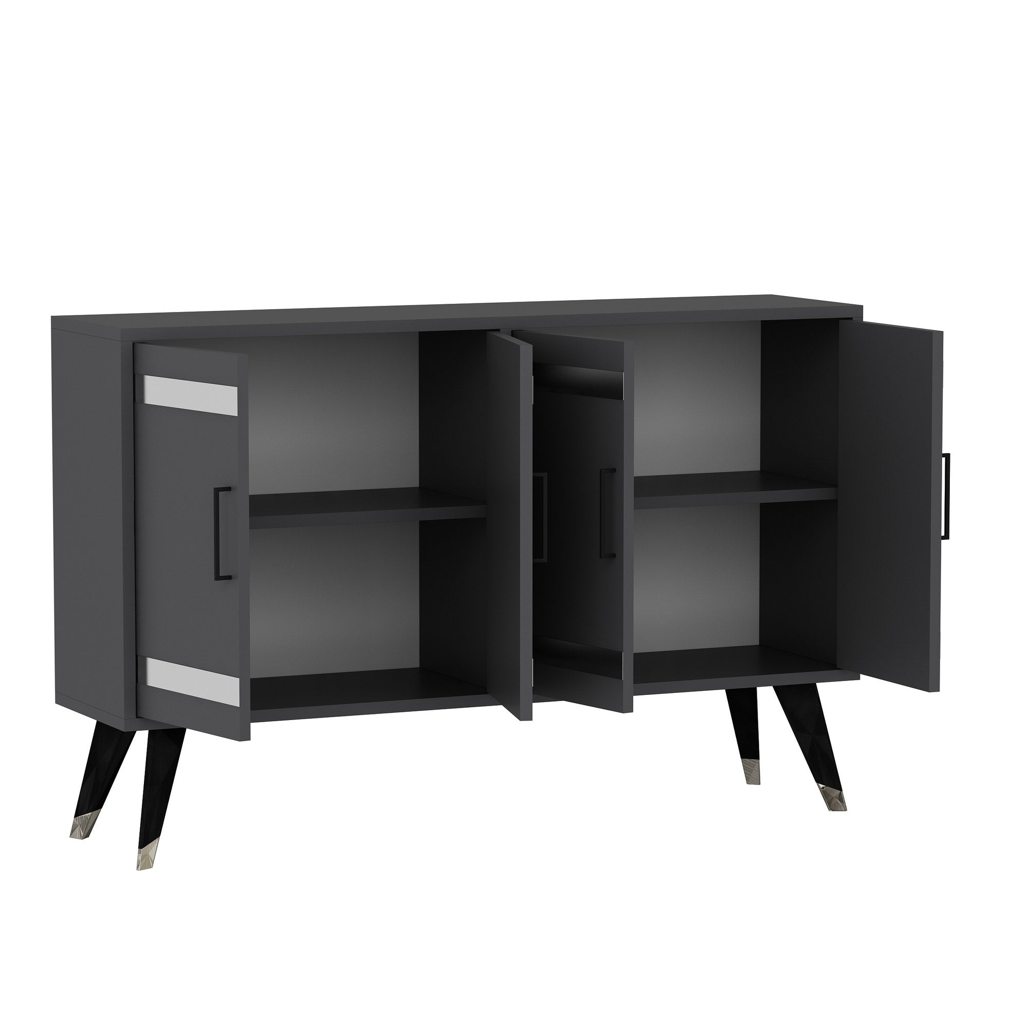 Móvel de TV – 120 cm x 30 cm x 80 cm – Antracite – MDF