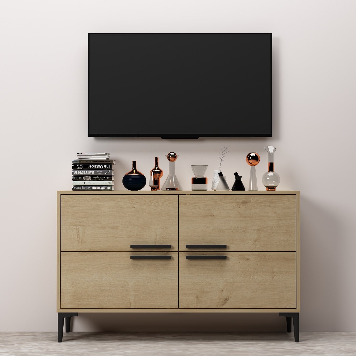 Móvel de TV – 120 cm x 75 cm – Carvalho Safira – MDF