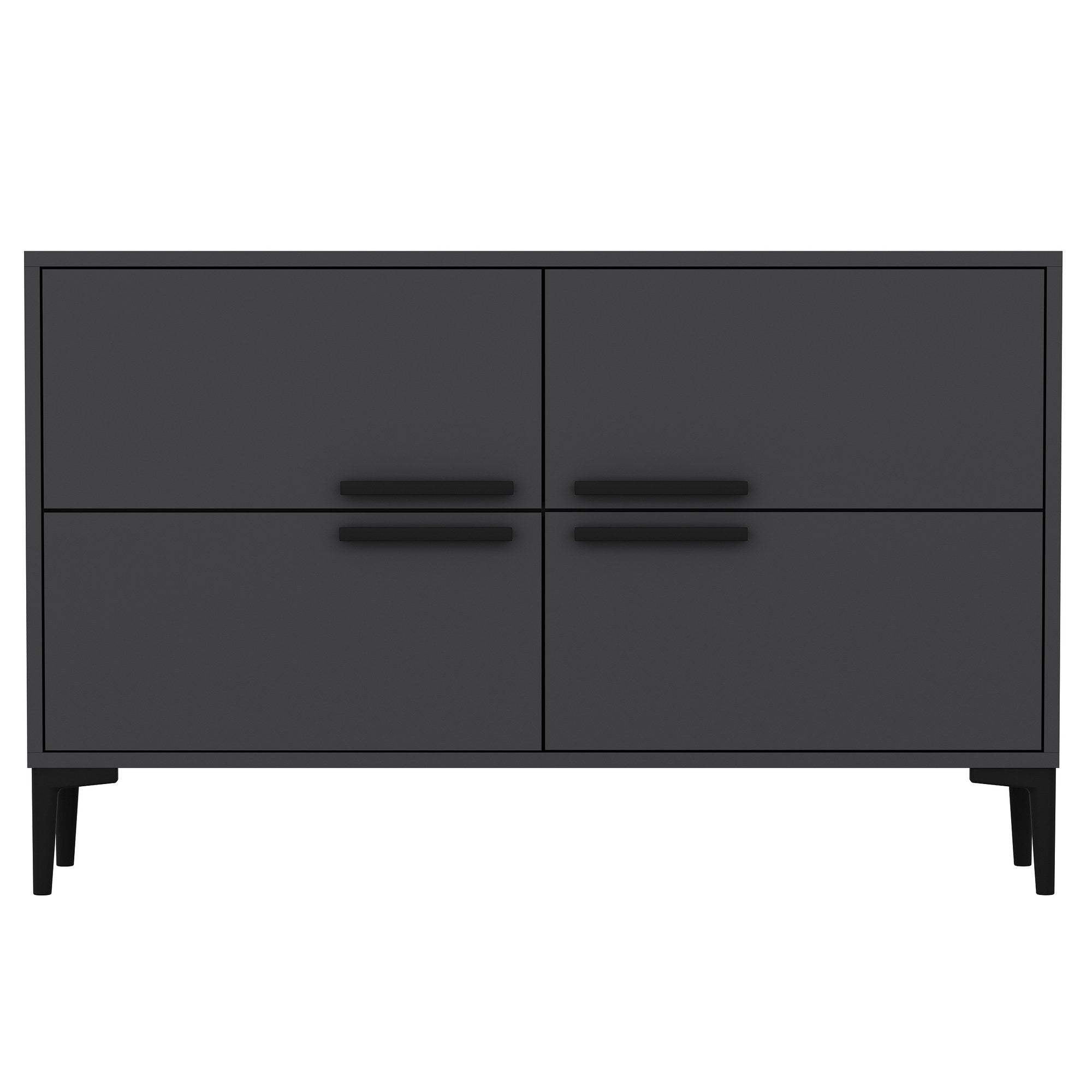 Móvel de TV – 120 cm x 75 cm x 30 cm – Antracite – MDF revestido de melamina