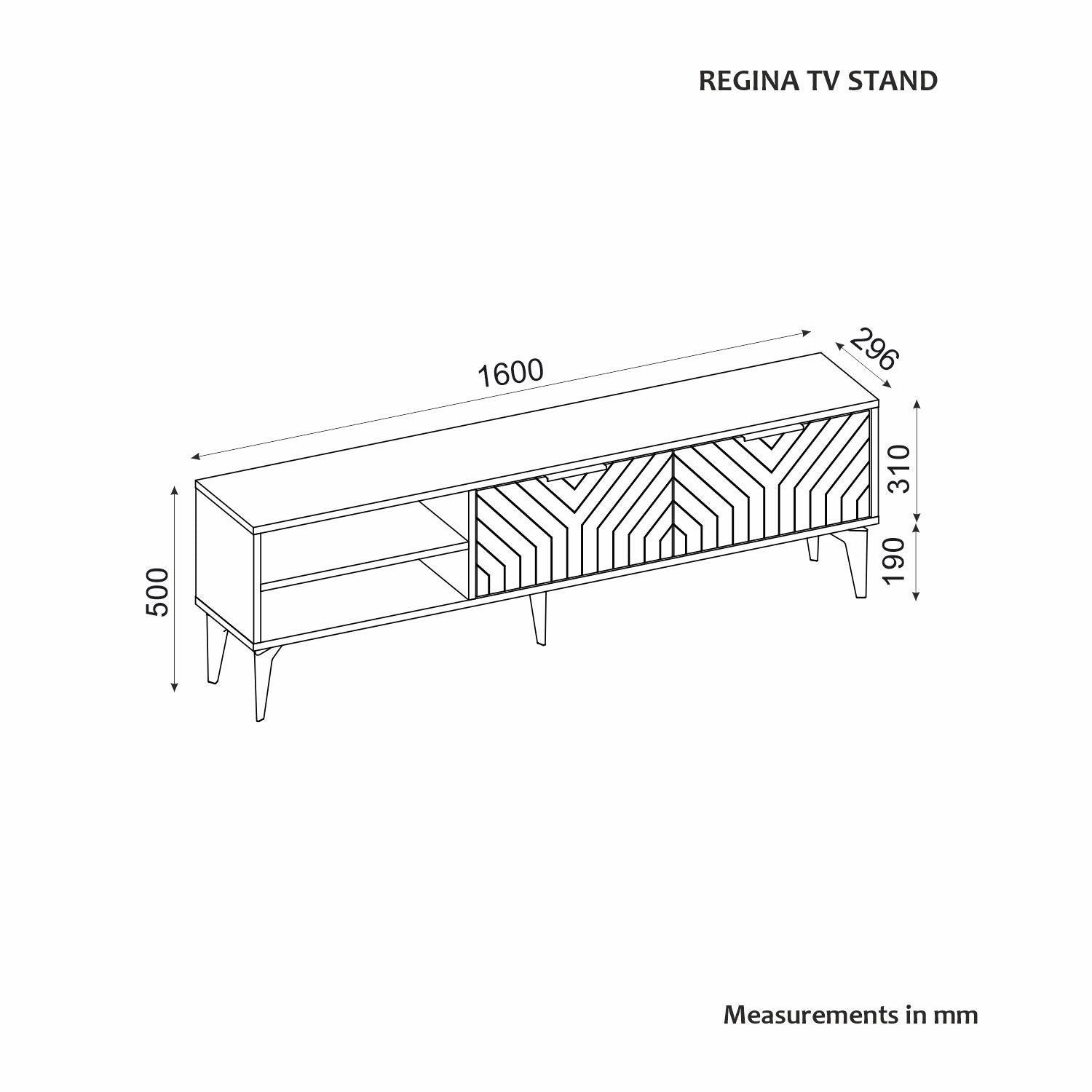Móvel de TV – 160 cm – Nogueira – Painéis de partículas revestidos a melamina