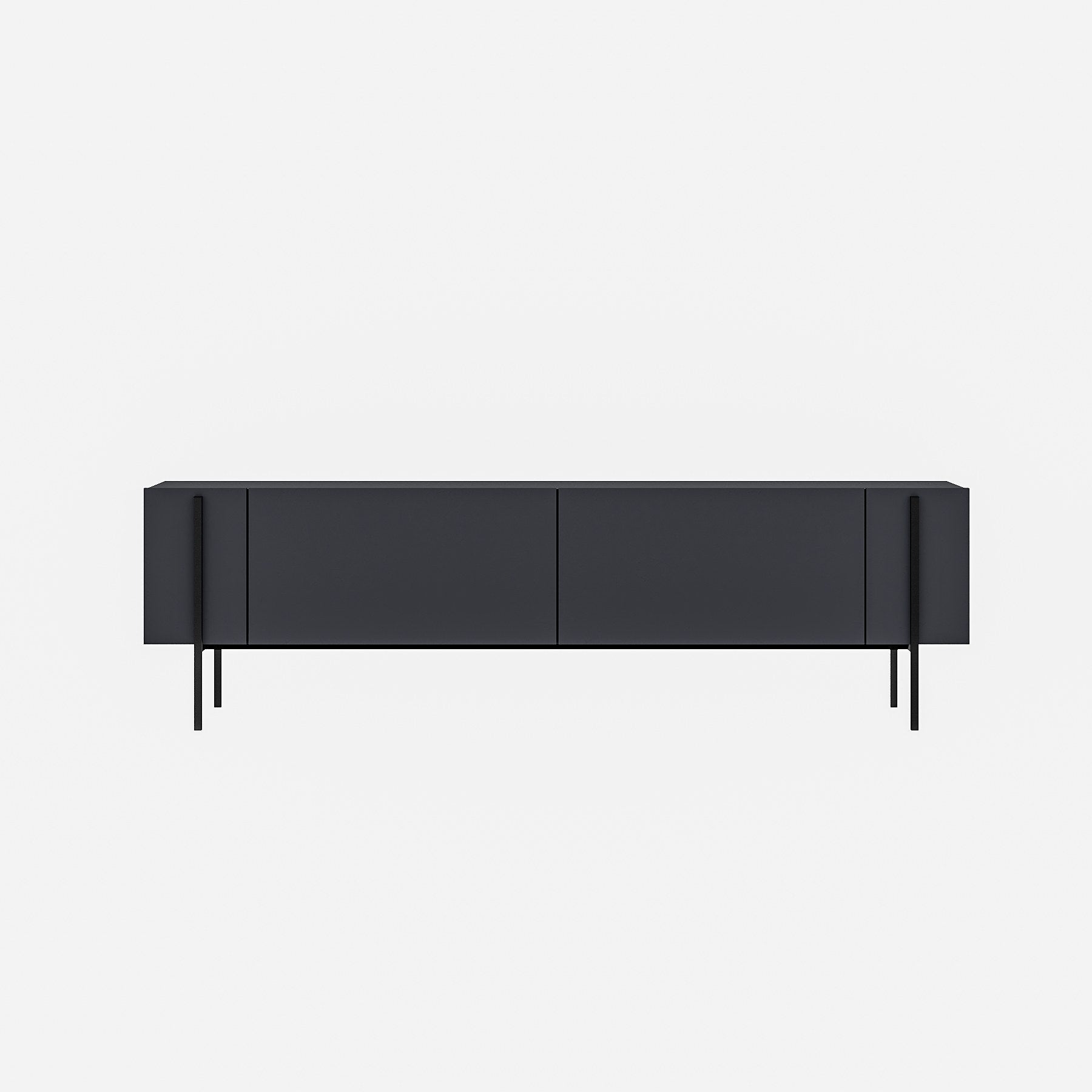 Móvel de TV – 160 cm x 45,6 cm x 31,4 cm – Cor Antracite – Painéis de partículas revestidos a melamina