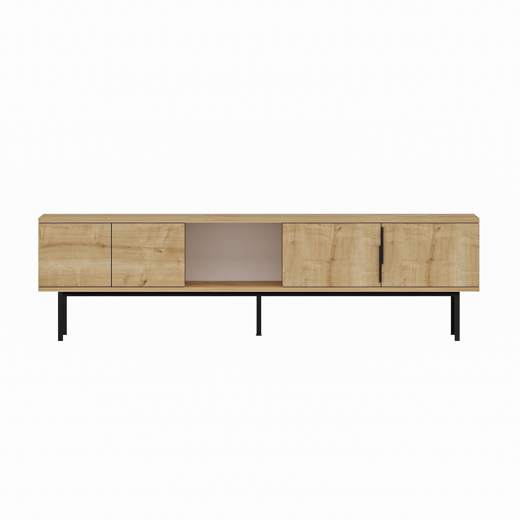 Móvel de TV – 180 cm x 50 cm x 29.6 cm – Carvalho Safira – Painel de partículas revestido a melamina