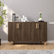 Aparador de partículas revestido a melamina – 120 cm x 73,6 cm x 29,6 cm – Nogueira