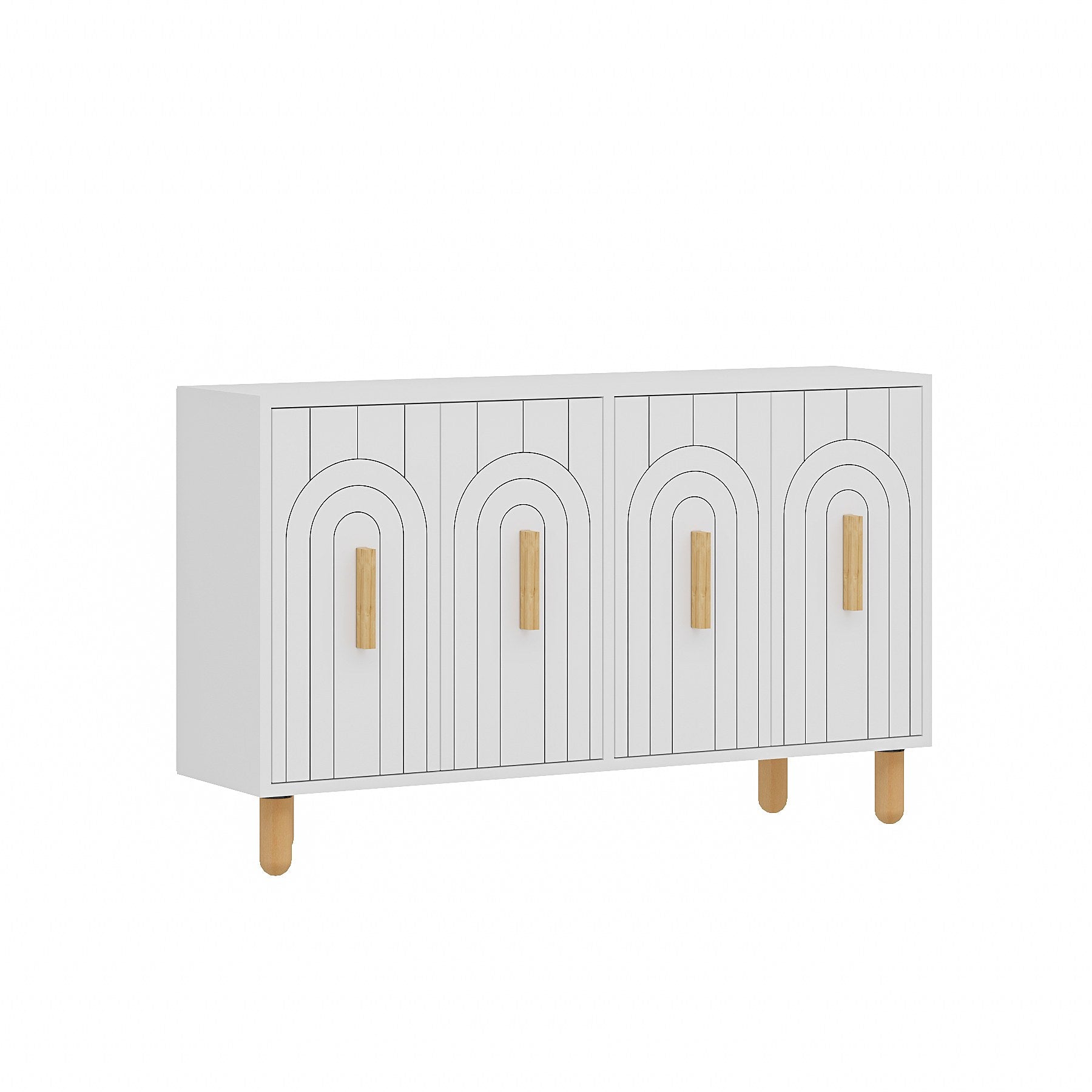 Aparador – 120 cm x 73,6 cm x 29,6 cm – Branca – Painel de partículas revestido a melamina