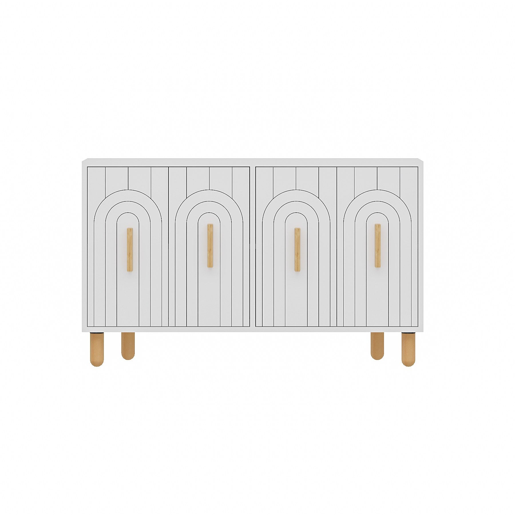 Aparador – 120 cm x 73,6 cm x 29,6 cm – Branca – Painel de partículas revestido a melamina