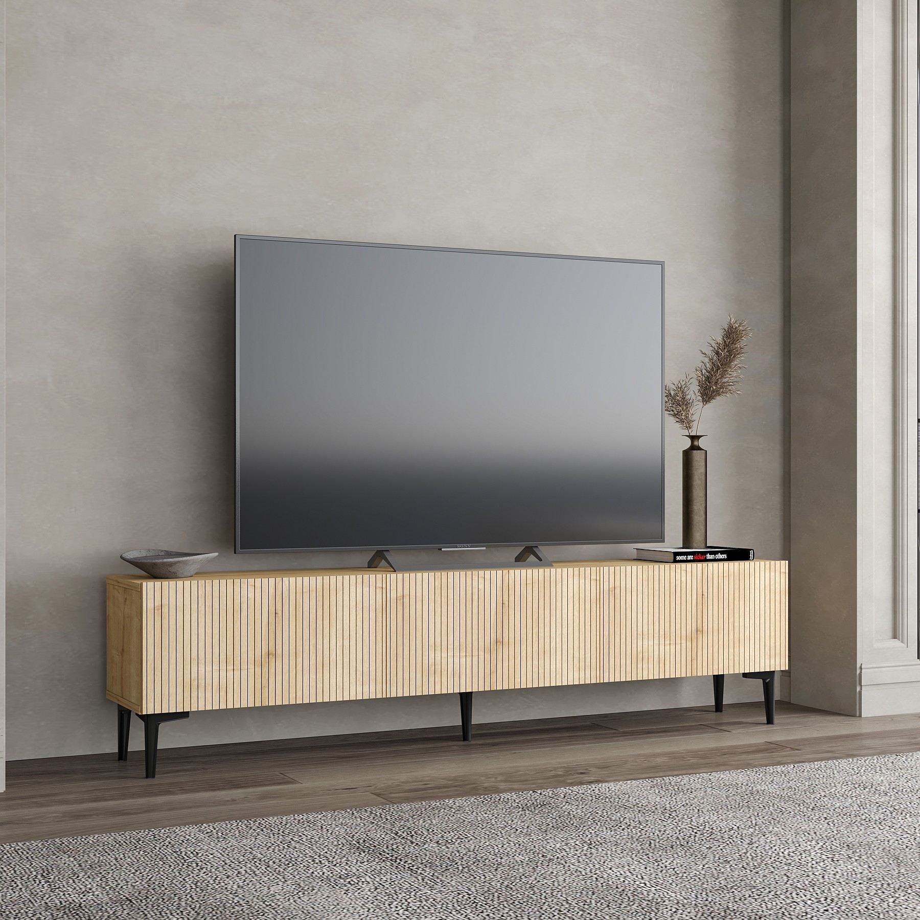 Móvel de TV – 180 cm x 45 cm x 31,4 cm – Carvalho Safira – MDF