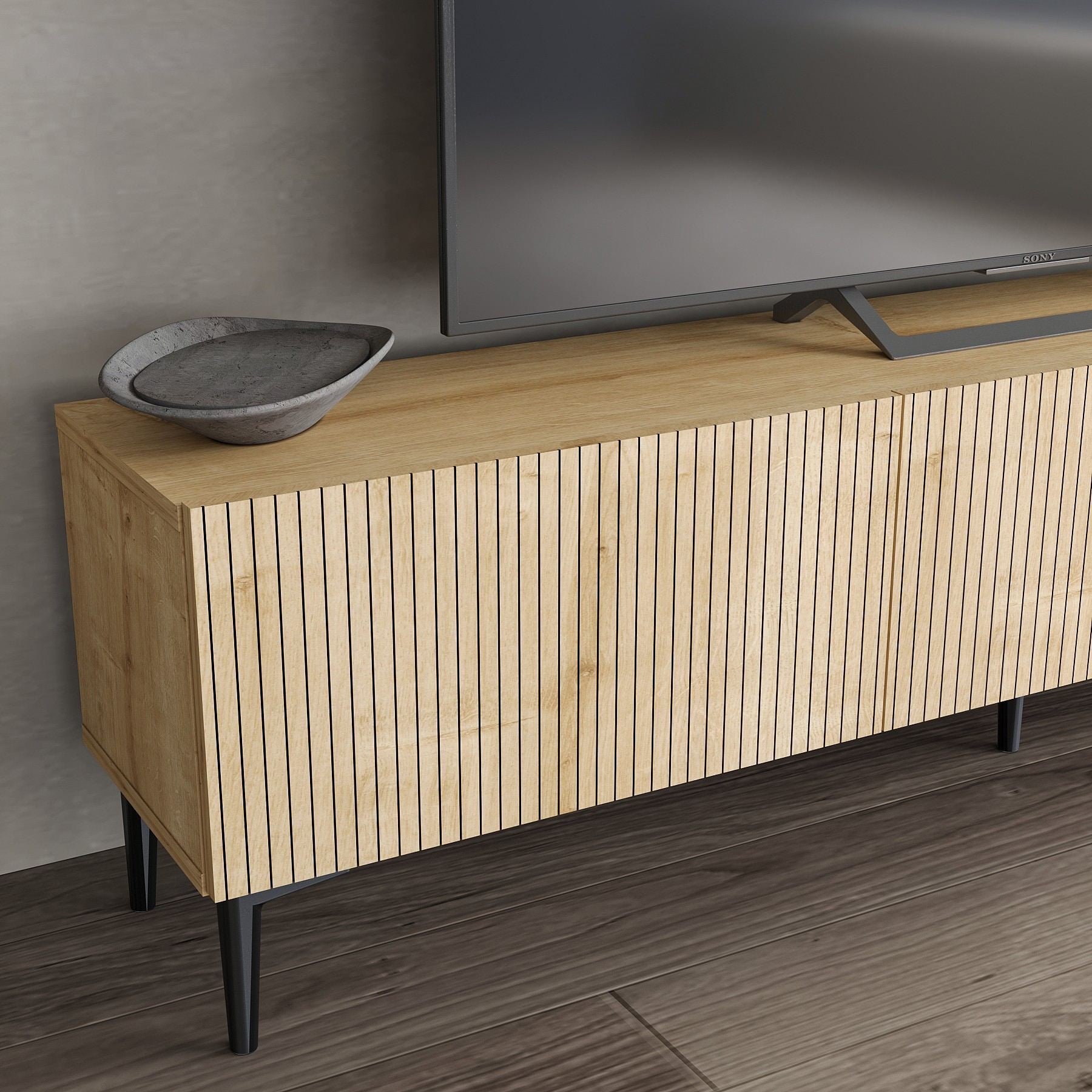 Móvel de TV – 180 cm x 45 cm x 31,4 cm – Carvalho Safira – MDF