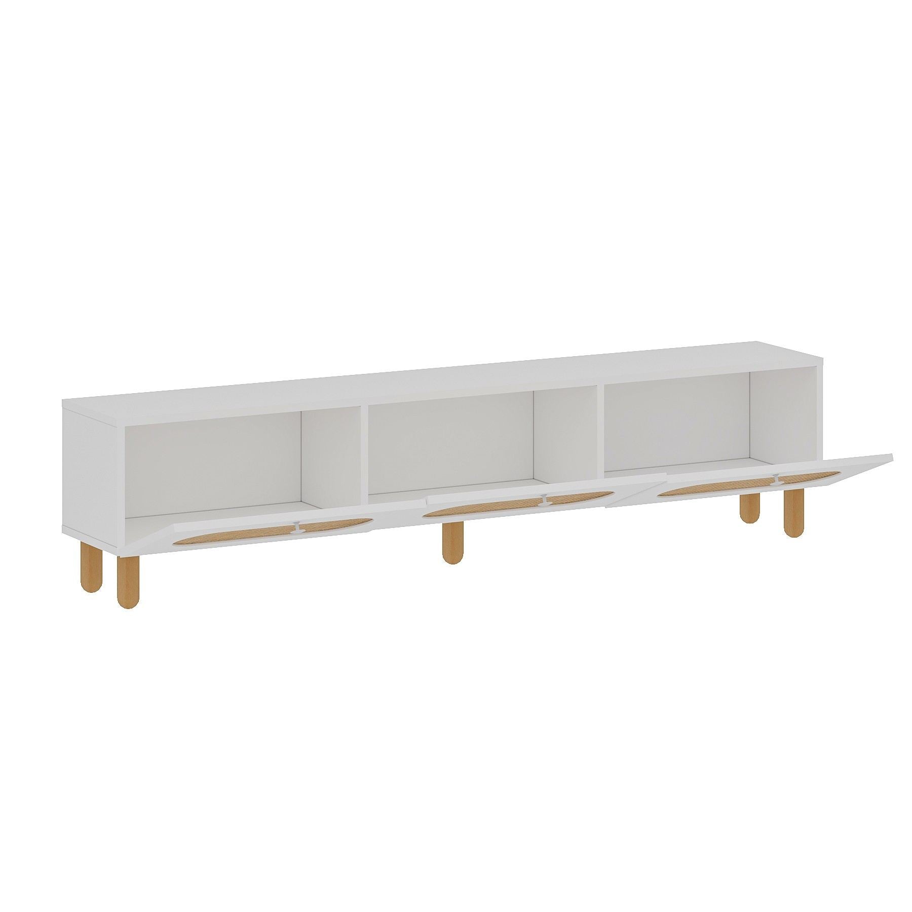 Móvel de TV – 180 cm x 42,6 cm x 31,4 cm – Branco – MDF