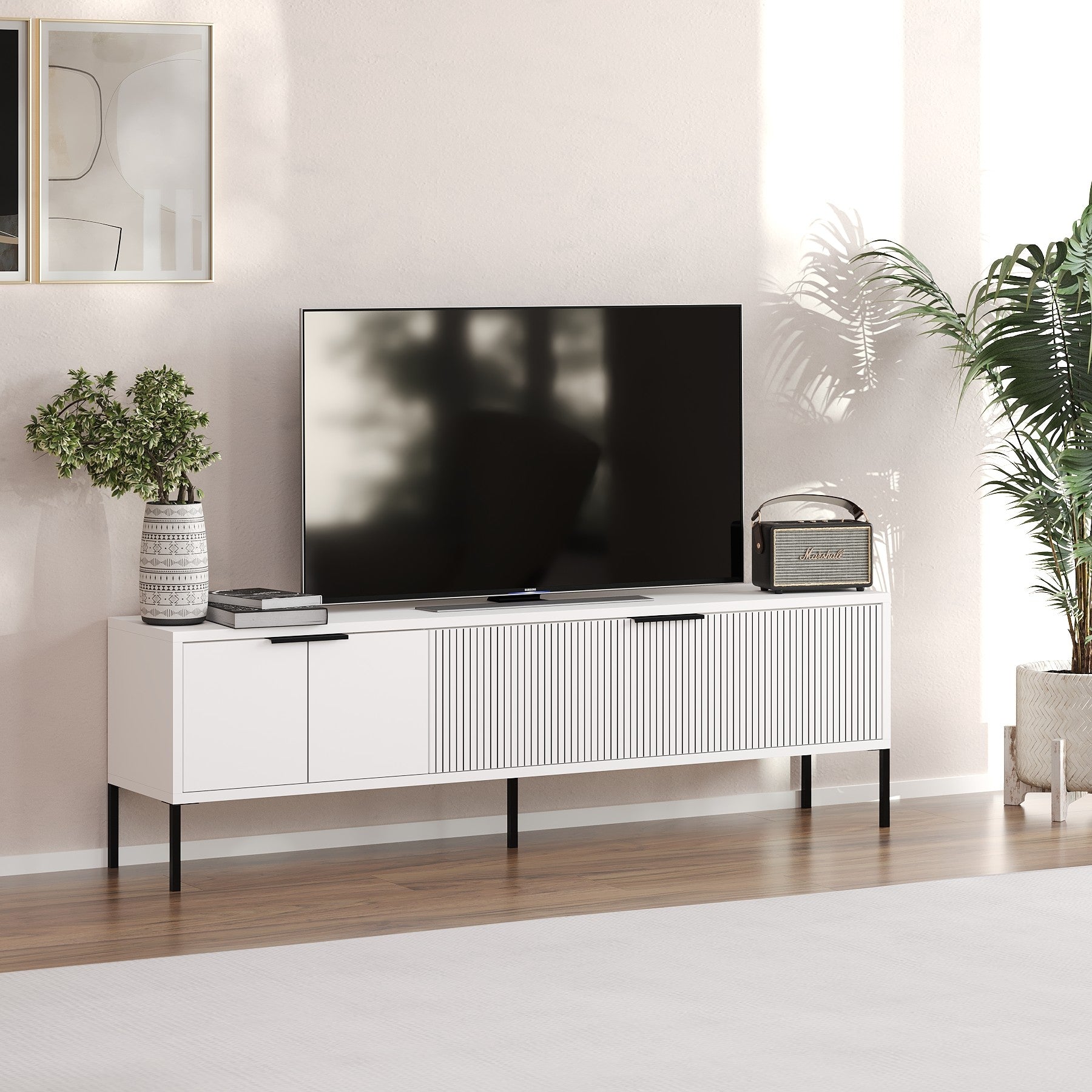 Móvel de TV – 150 cm x 45 cm x 30 cm – Branco – MDF