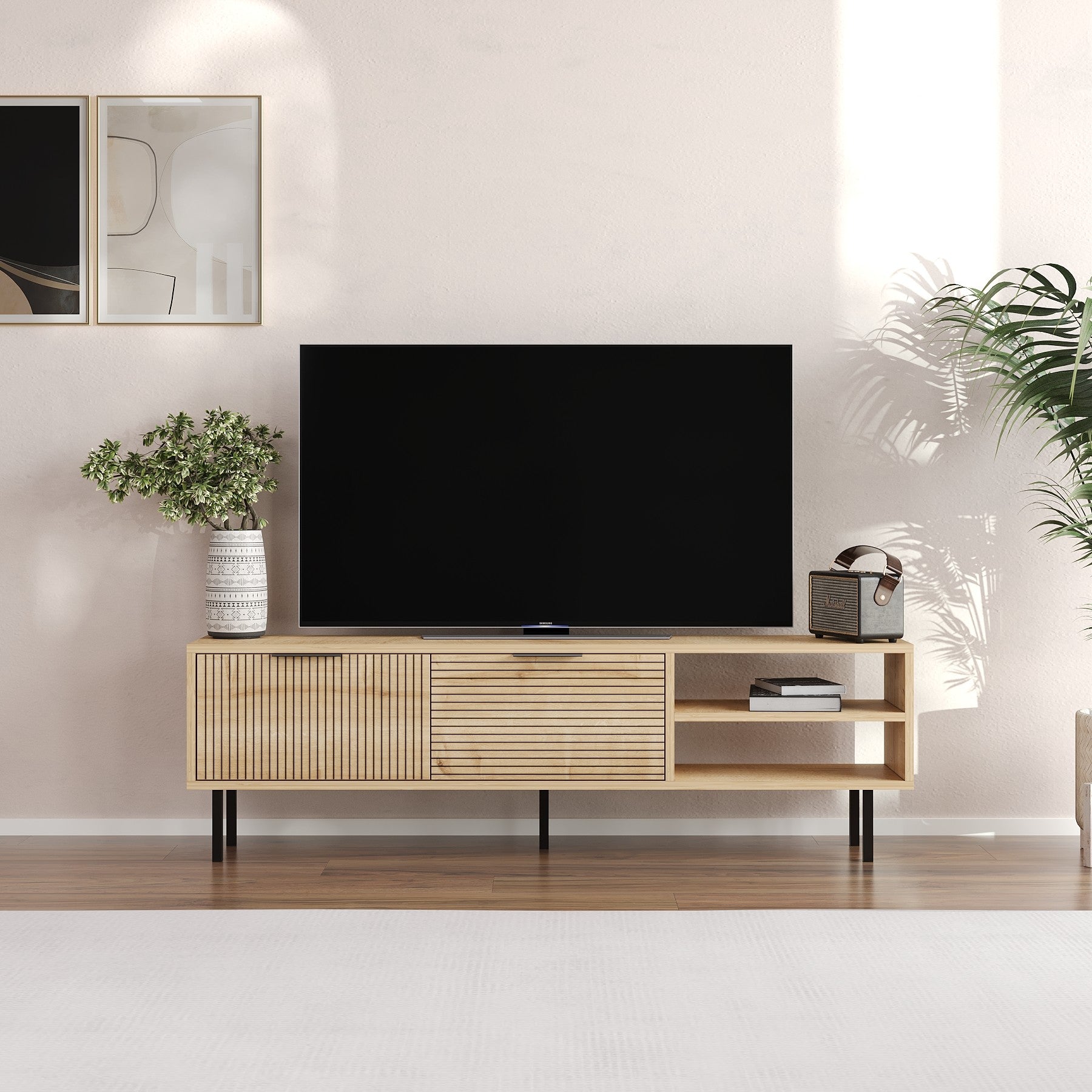 Móvel de TV – 150 cm x 45 cm x 30 cm – Carvalho Safira – MDF