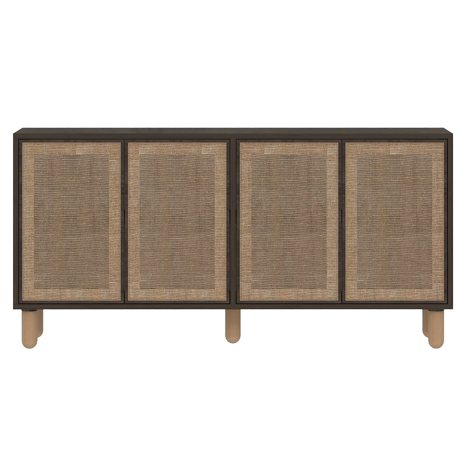 Aparador – 150 cm x 73 cm x 36 cm – Nogueira – Aglomerado revestido de melamina