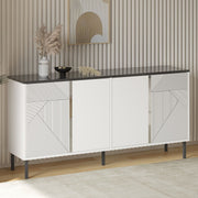 Aparador – 150 cm x 75 cm x 36 cm – Branco e Royal – Aglomerado com revestimento de melamina