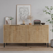 Aparador – 150cm x 75cm x 36cm – Carvalho Safira – Aglomerado