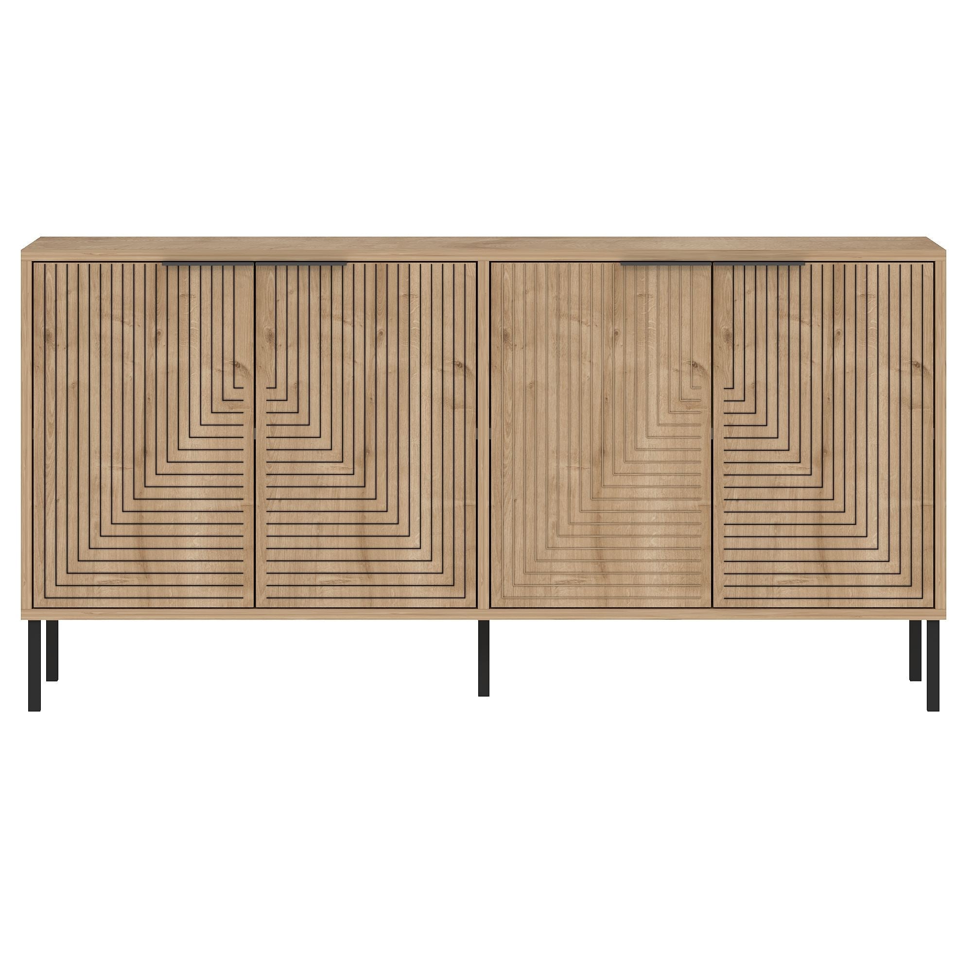 Aparador – 150cm x 75cm x 36cm – Carvalho Safira – Aglomerado