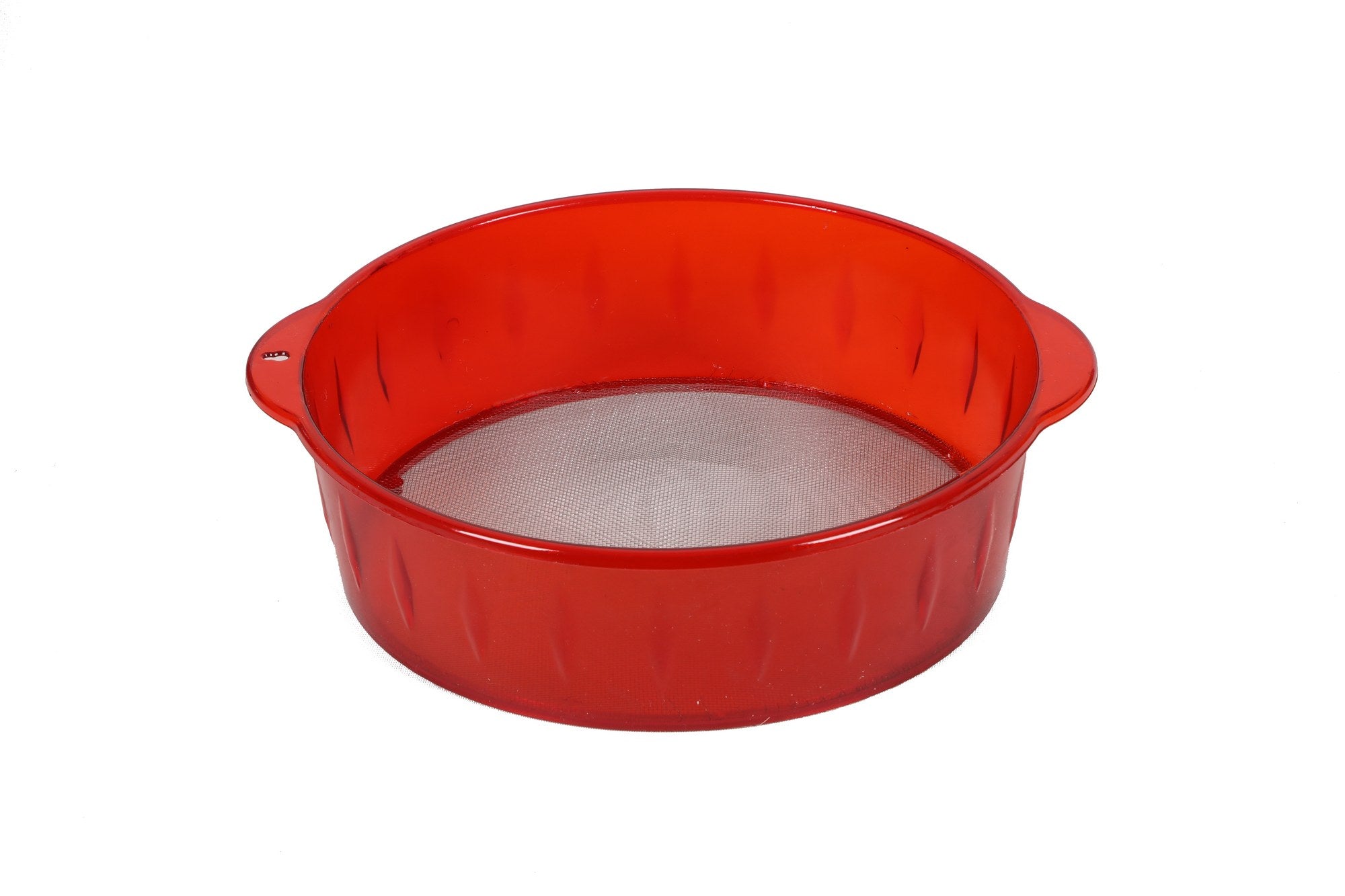 Peneira – 37 x 33 x 10 cm – Vermelho – Plástico e aço inoxidável