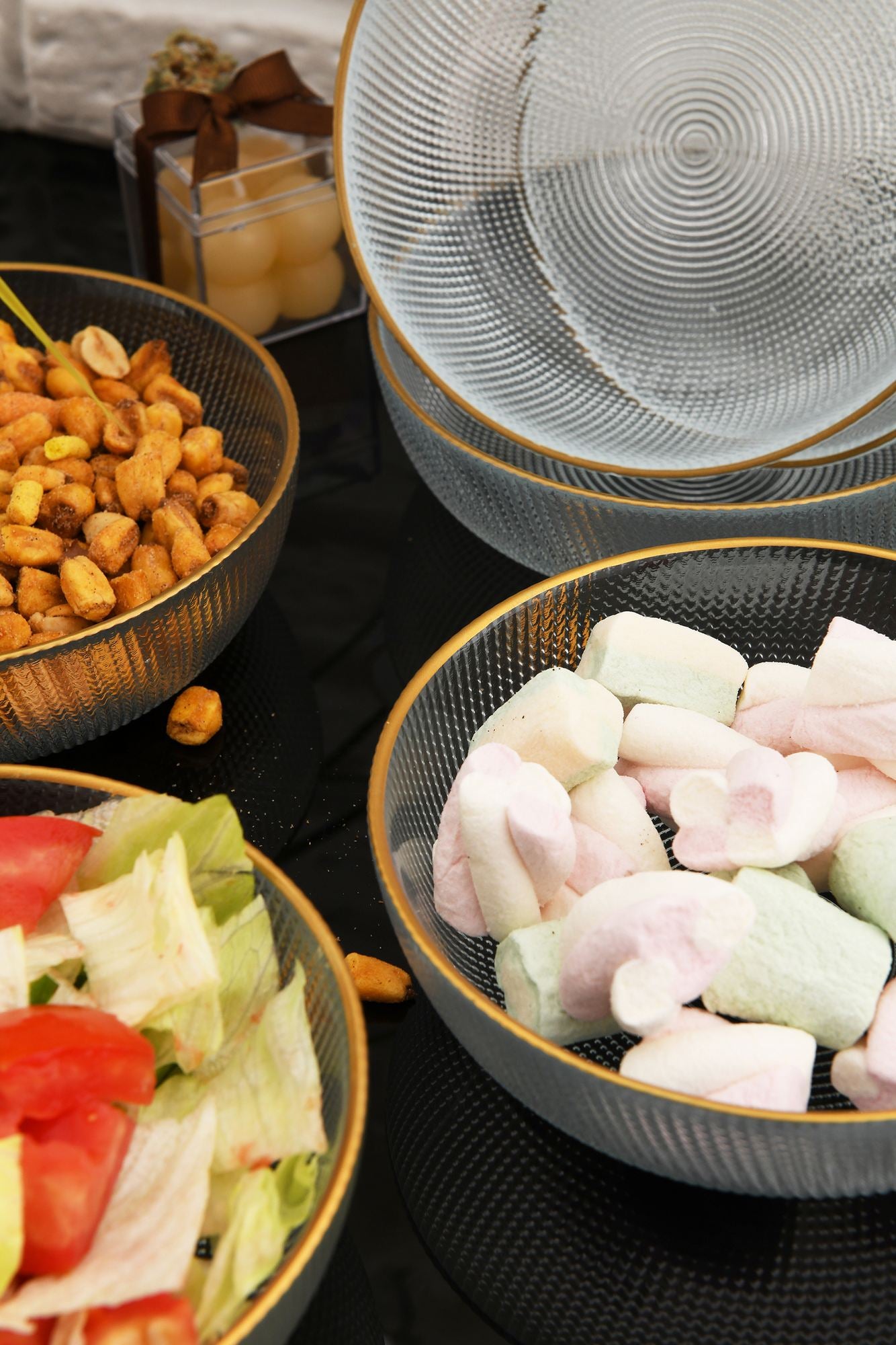 Conjunto de Tigelas de Vidro – 14 x 14 x 4 cm – Transparente