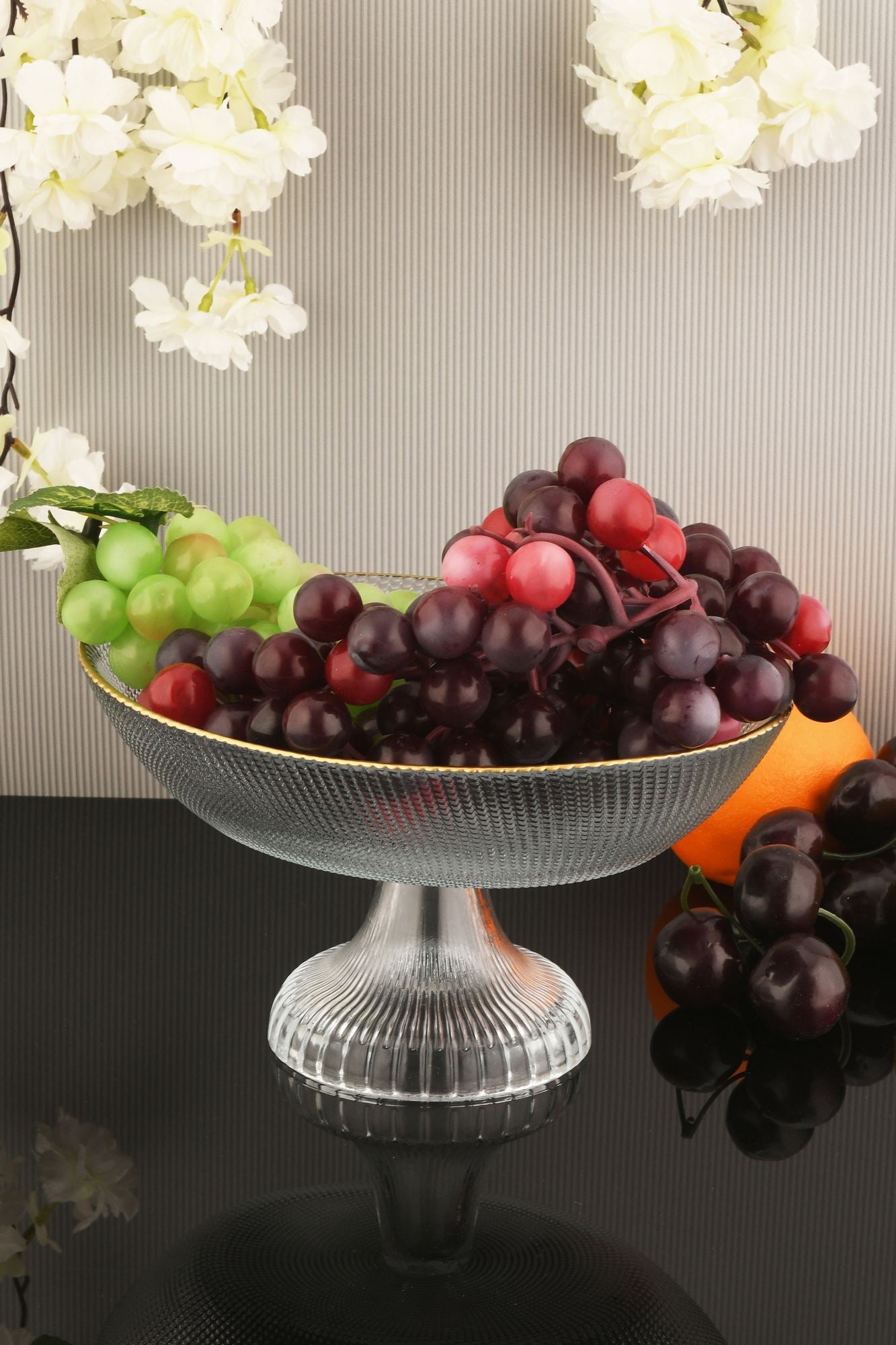 Prato de Frutas de Vidro – 23 x 18 x 12 cm – Transparente