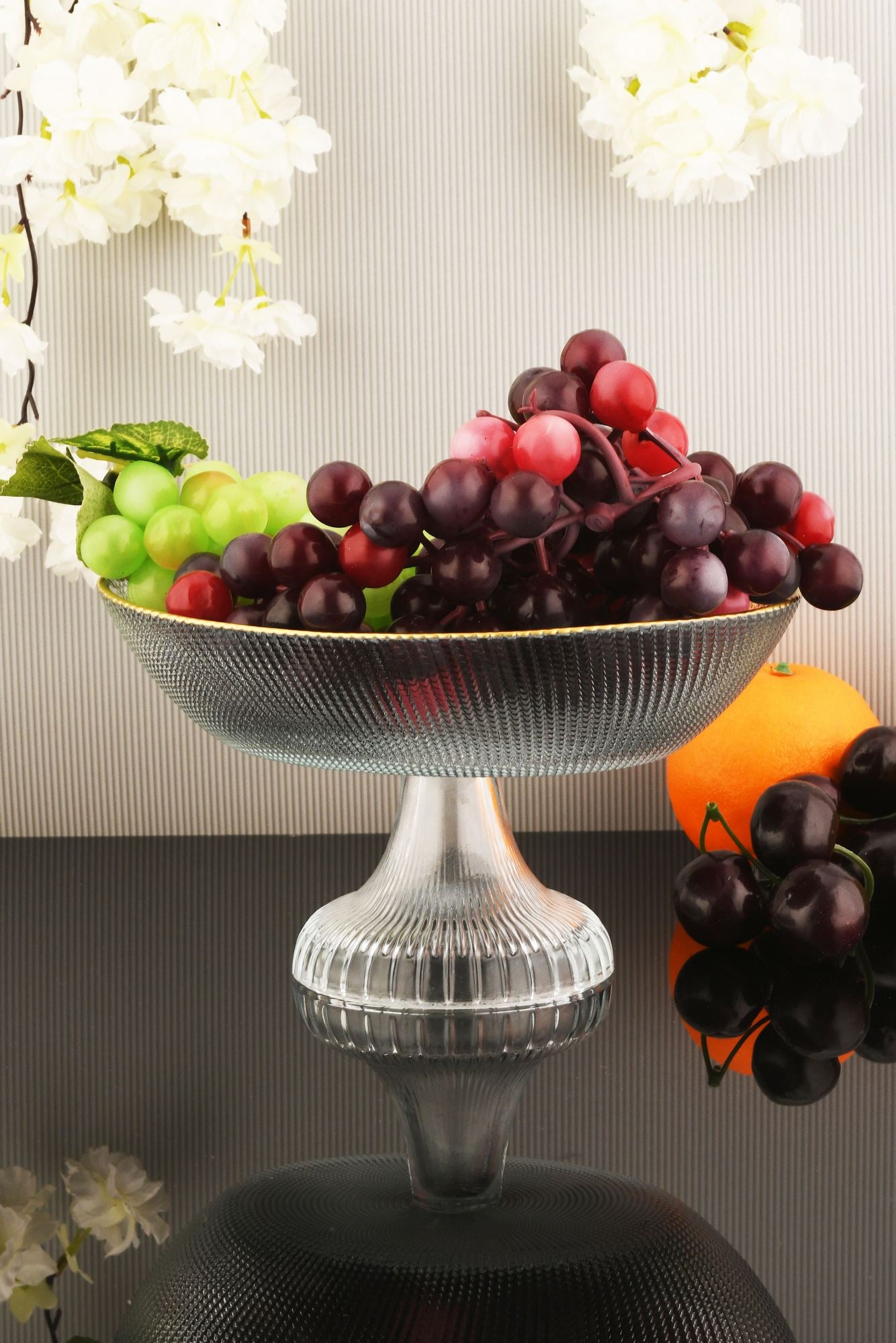 Prato de Frutas de Vidro – 23 x 18 x 12 cm – Transparente