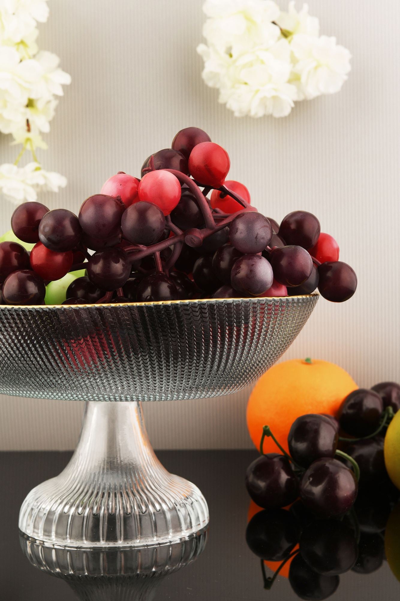 Prato de Frutas de Vidro – 23 x 18 x 12 cm – Transparente