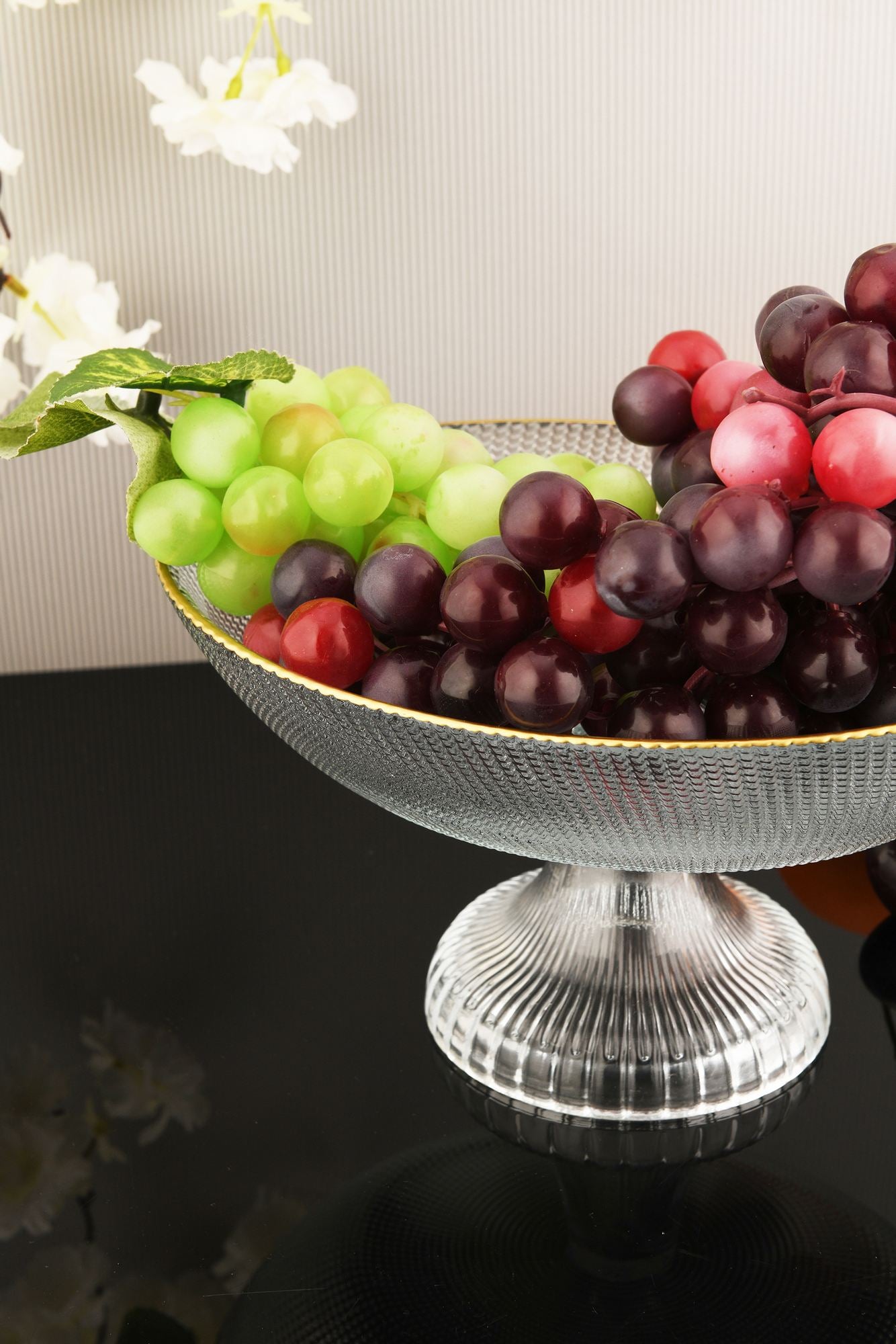 Prato de Frutas de Vidro – 23 x 18 x 12 cm – Transparente