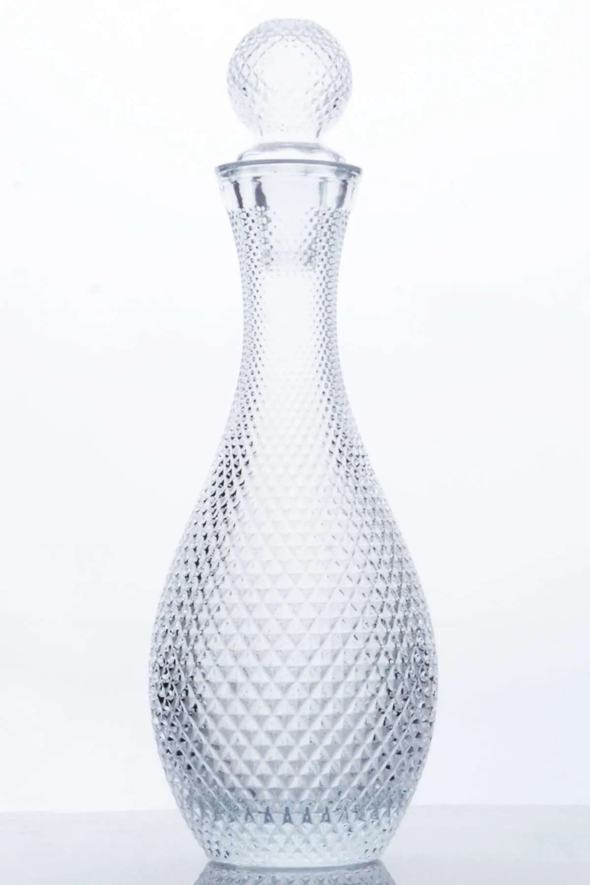 Garrafa de Vidro – 13 x 13 x 36 cm – Transparente