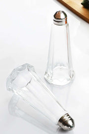 Conjunto de Saleiros de Vidro – 4 x 4 x 11 cm – Transparente