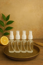 Conjunto de garrafas de vidro – 3,6 x 11,5 cm – transparente – vidro