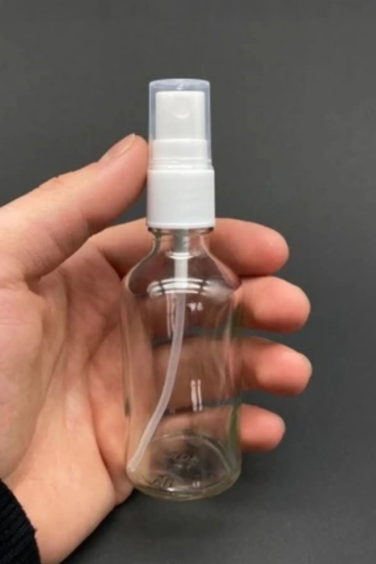 Conjunto de garrafas de vidro – 3,6 x 11,5 cm – transparente – vidro