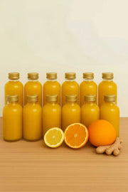 Conjunto de Garrafas de Vidro – 4,5 x 11 cm – Transparente e Dourado