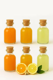 Conjunto de garrafas de vidro – 4 x 7,5 cm – Transparente – Vidro 100%