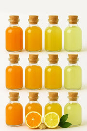 Conjunto de garrafas de vidro – 4 x 7,5 cm – transparente – vidro