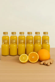 Conjunto de Garrafas de Vidro – 4 x 9 cm – Transparente e Dourado – Vidro