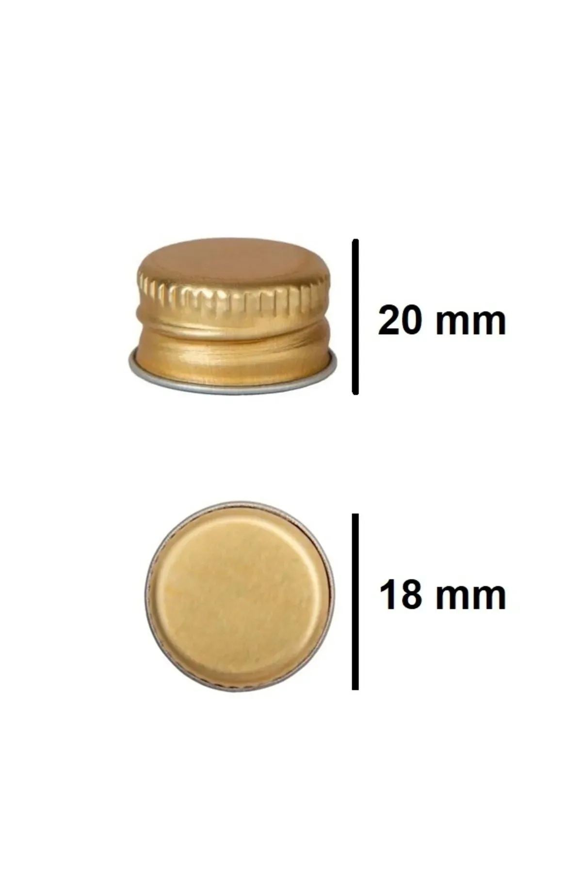 Conjunto de Garrafas de Vidro – 4 x 9 cm – Transparente e Dourado – Vidro