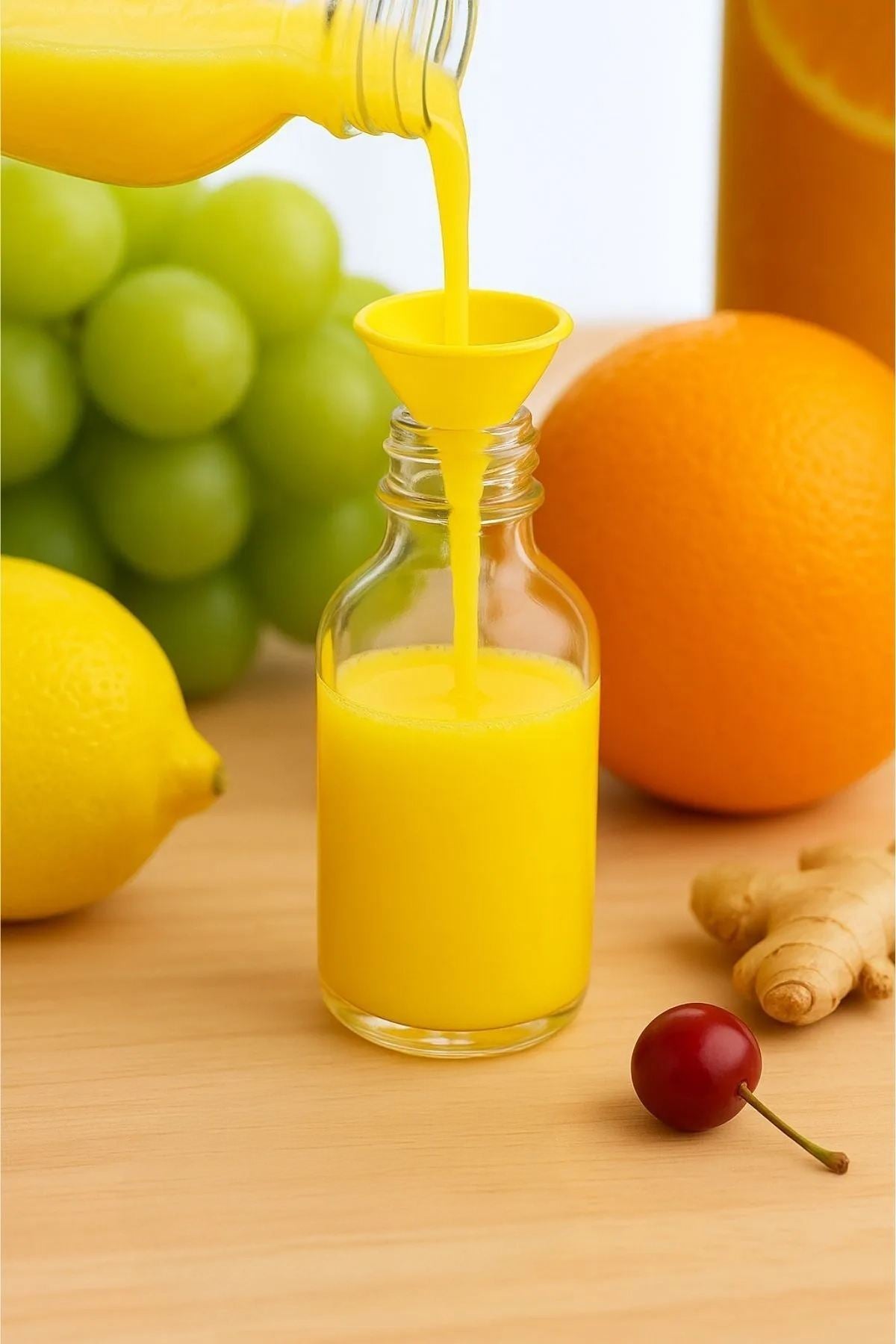 Conjunto de Garrafas de Vidro – 4 x 7,5 cm – Transparente e Branca