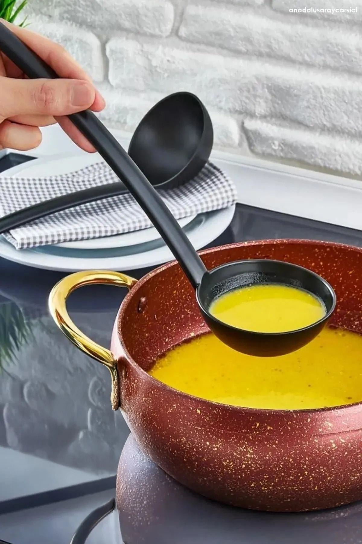 Conjunto de utensílios de cozinha – 30 cm – Preto – Plástico