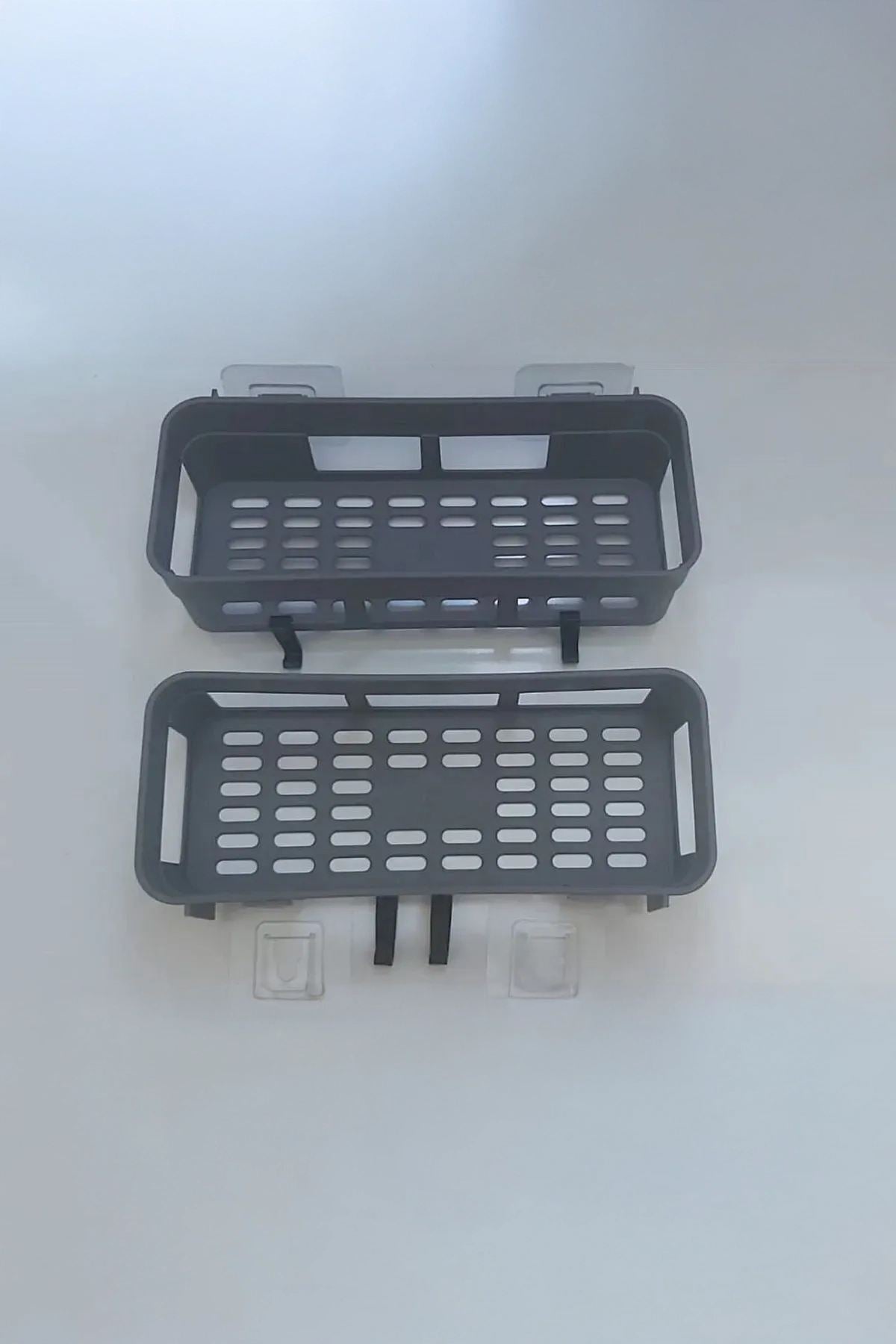 Conjunto de Organizadores de Banheiro – 10,5 x 25 x 6 cm – Antracite – Plástico