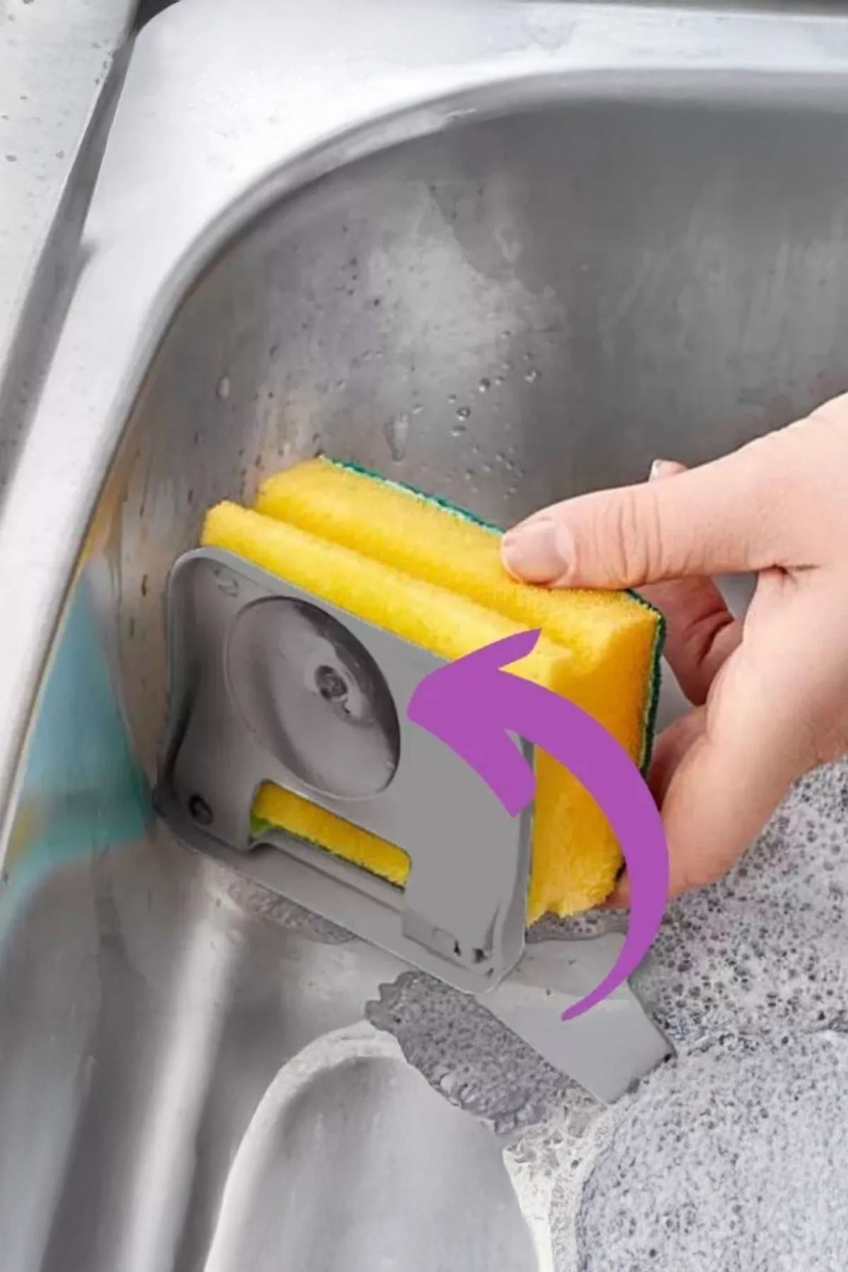 Organizador de Cozinha – 9 x 4 x 7,5 cm – Antracite – Plástico
