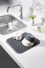 Escorredor de Pratos – 36 x 28 x 1 cm – Preto – Silicone
