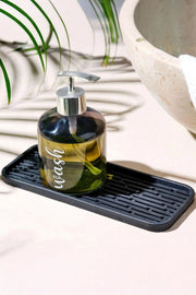 Suporte para Dispenser de Óleo – 23 x 9 x 1 cm – Preto – Silicone