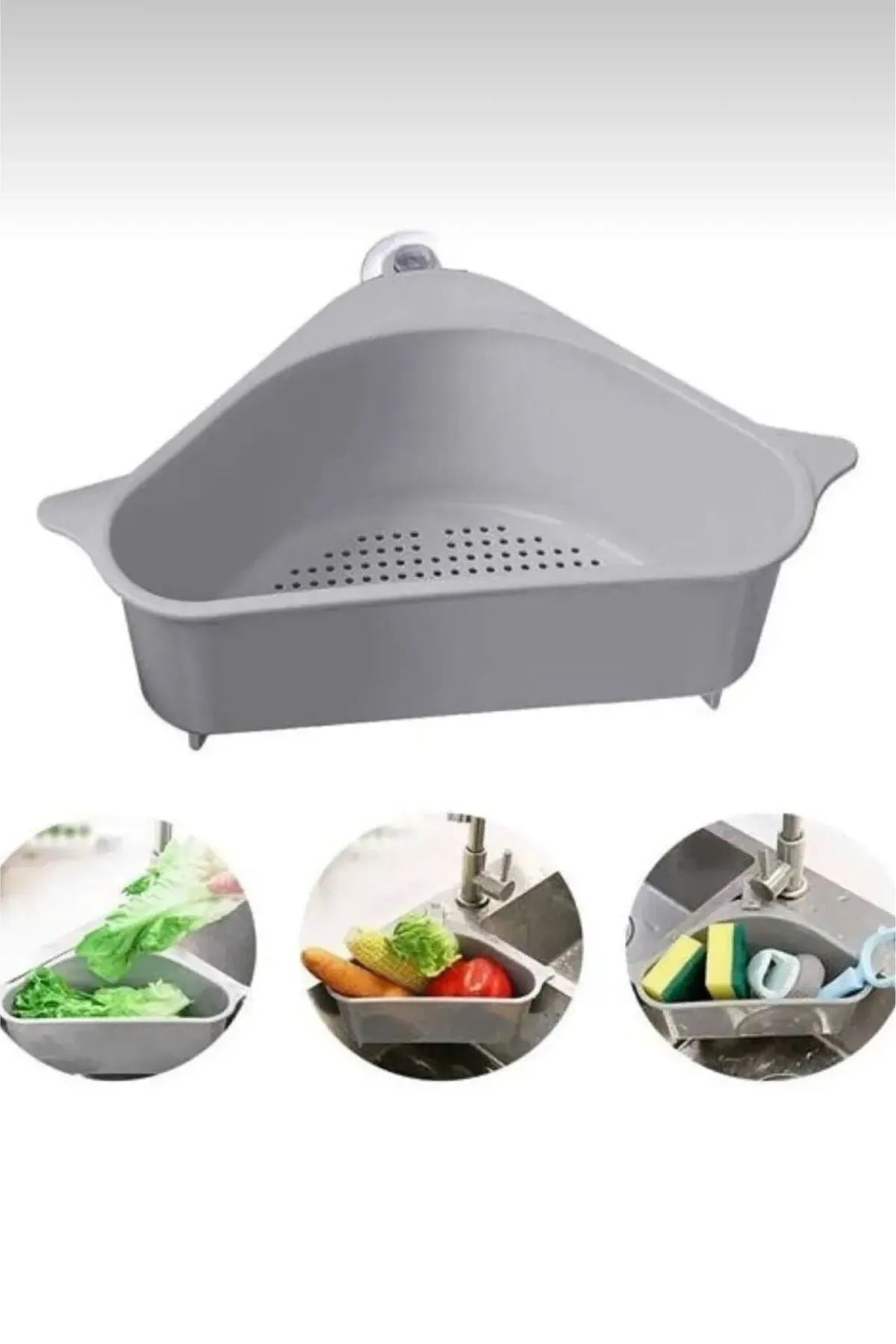 Organizador de Cozinha – 26 x 14 x 10 cm – Antracite – Plástico