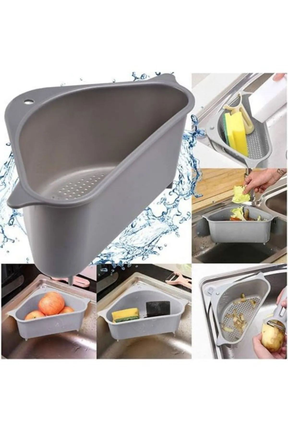 Organizador de Cozinha – 26 x 14 x 10 cm – Antracite – Plástico