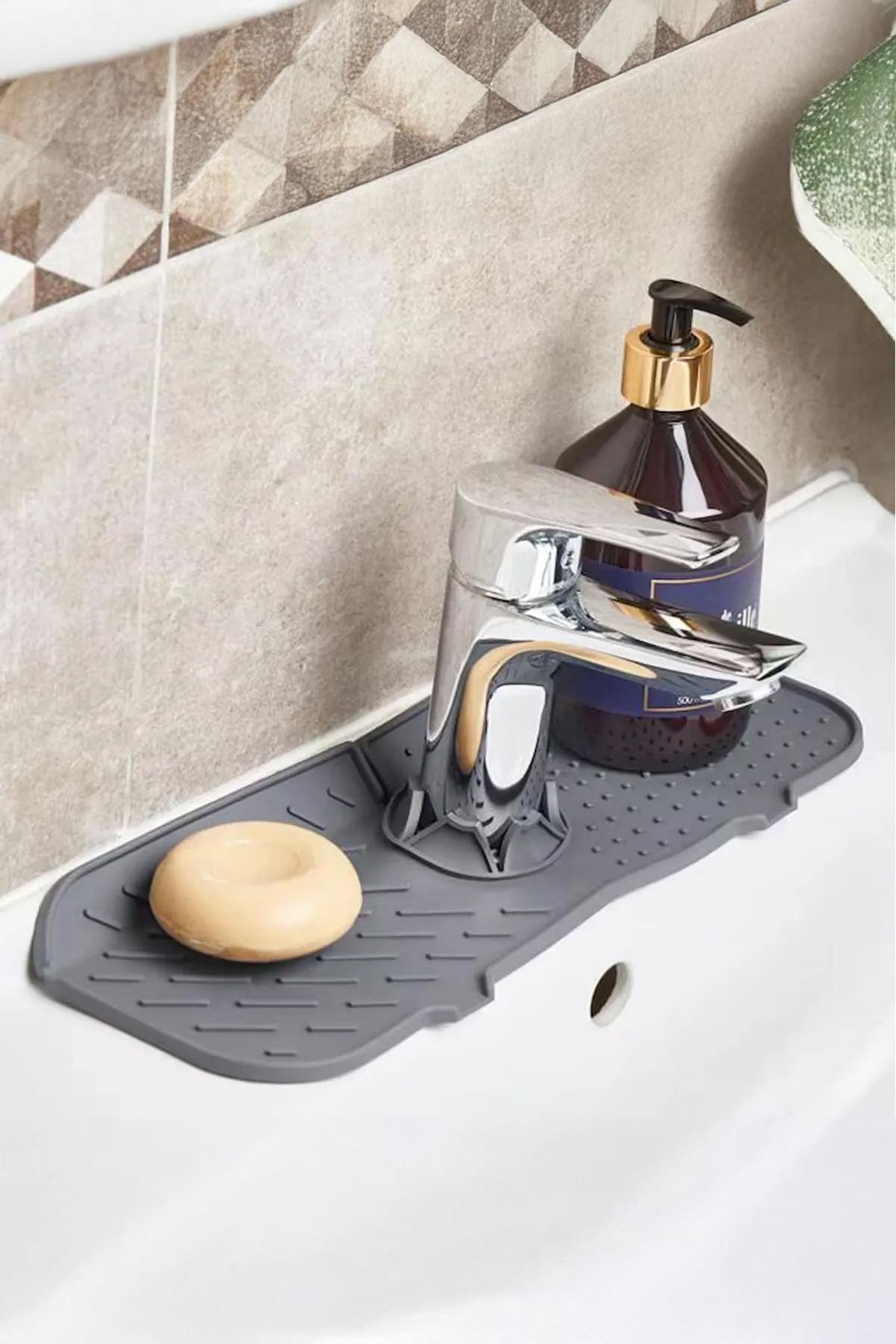 Escorredor de Pratos – 13,5 x 36 cm – Preto – Silicone