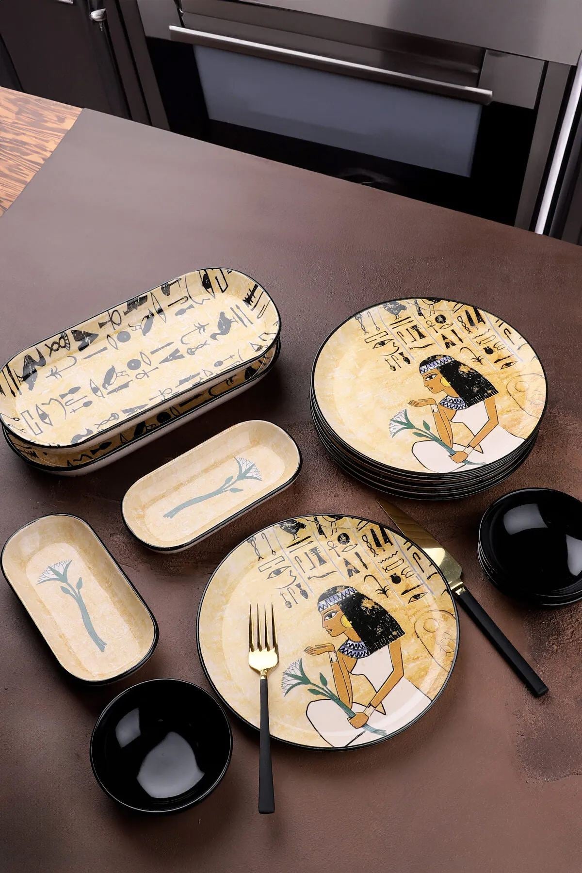 Conjunto de café da manhã (13 peças)-Bade-Etnık13Parca-Multicolorido
