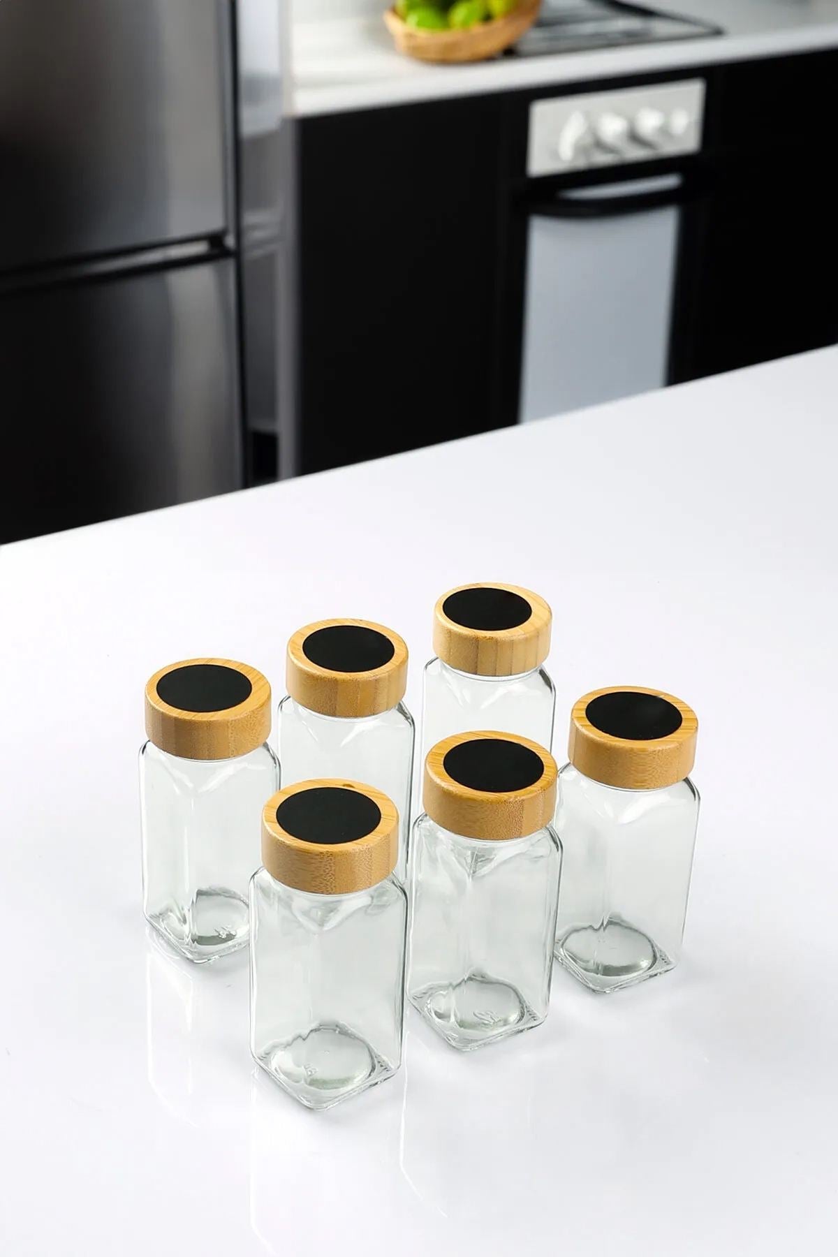 Conjunto de potes de vidro – 80 ml – transparente