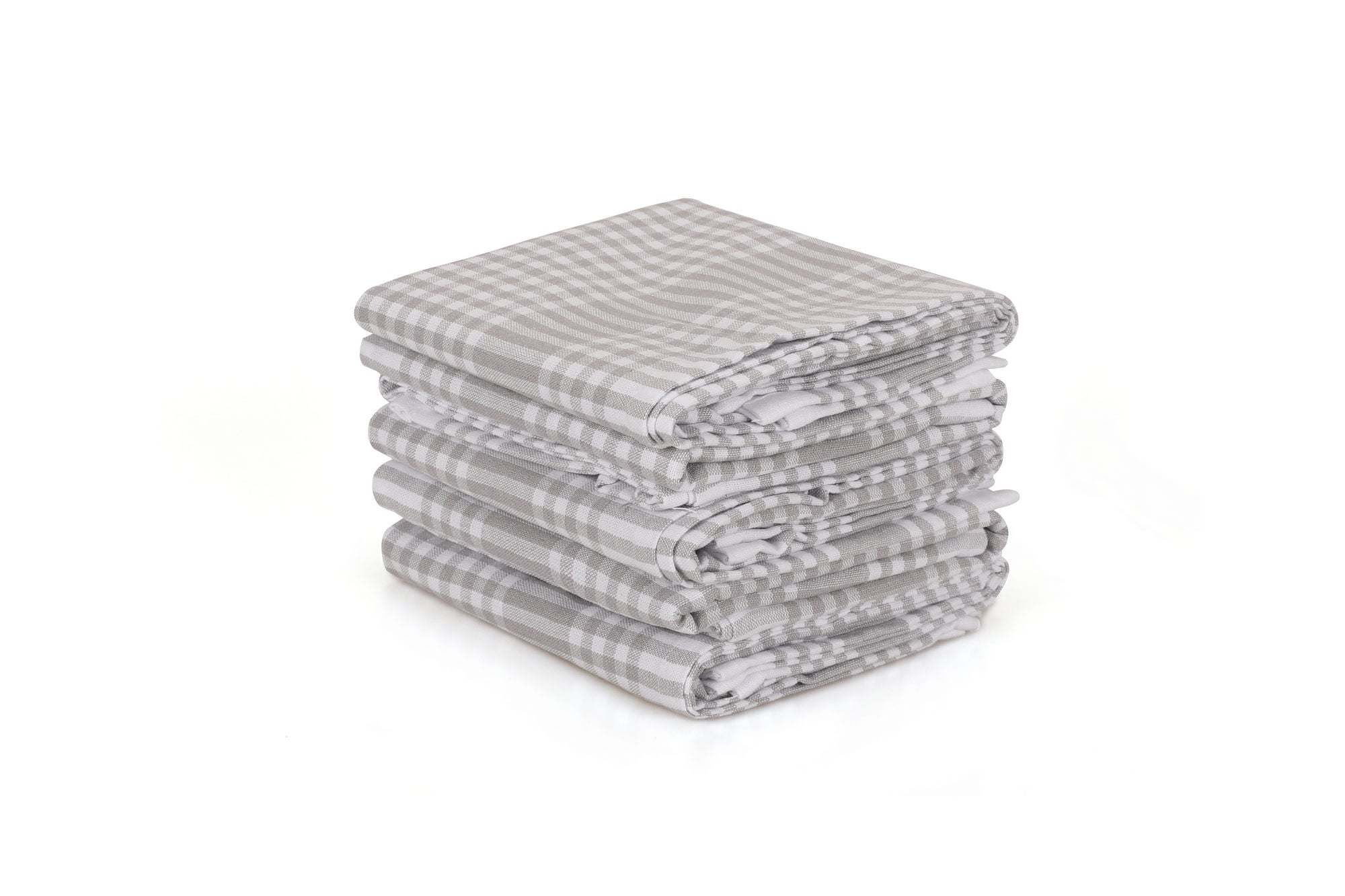 Conjunto de toalhas de banho (10 peças) – 45 x 65 cm – Cinza e Branco – 100% algodão