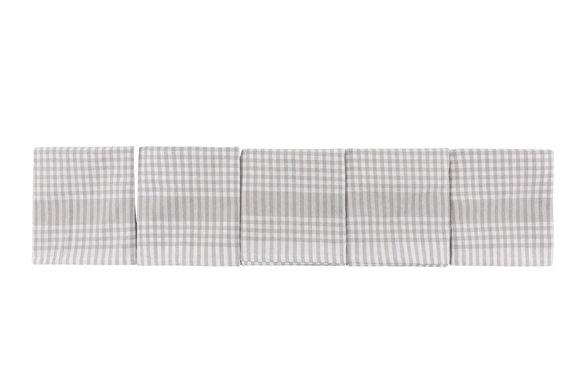 Conjunto de toalhas de banho (10 peças) – 45 x 65 cm – Cinza e Branco – 100% algodão