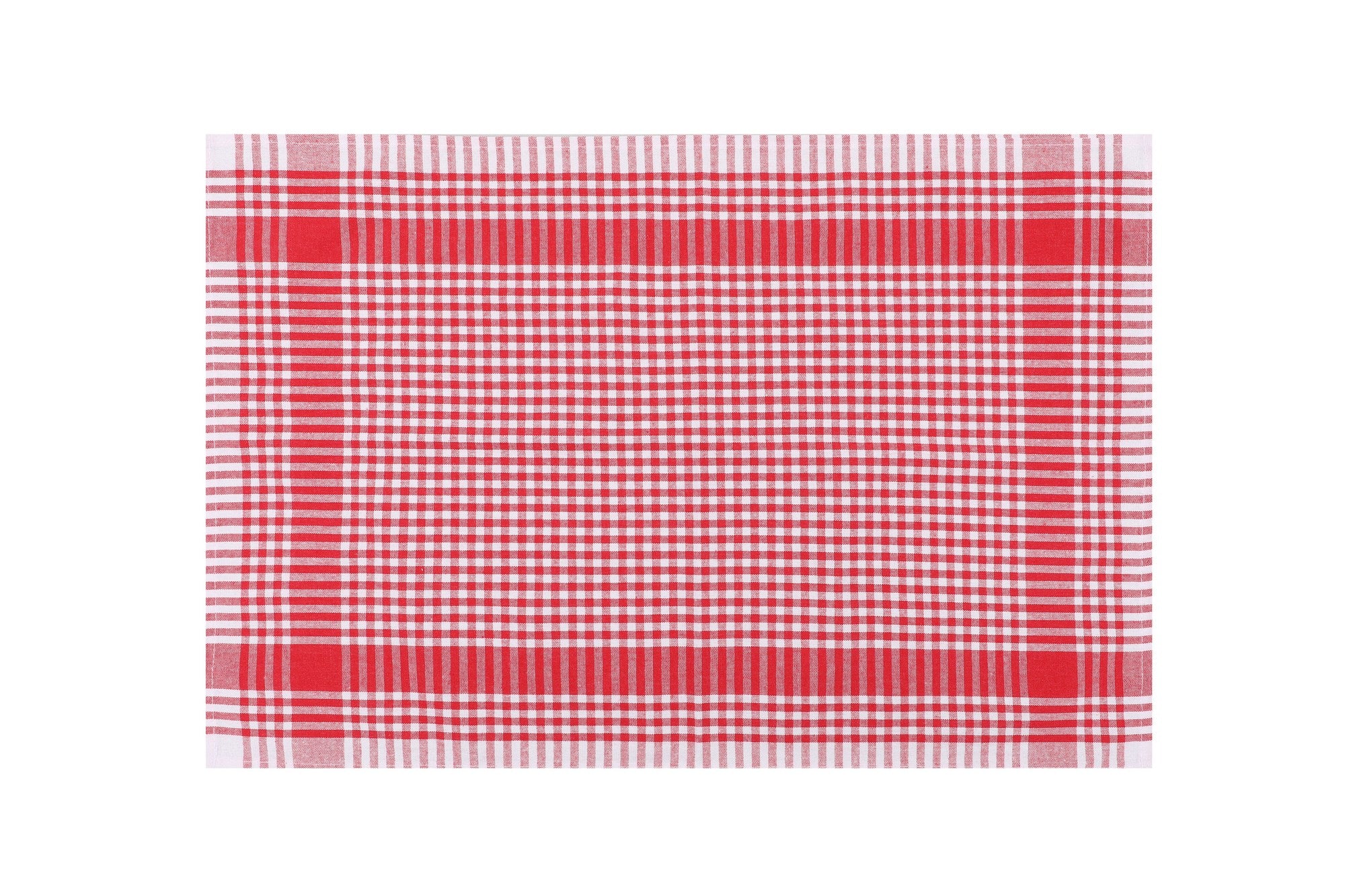 Conjunto de toalhas de rosto (10 peças) – 45 x 65 cm – Vermelho, Branco – 100% algodão