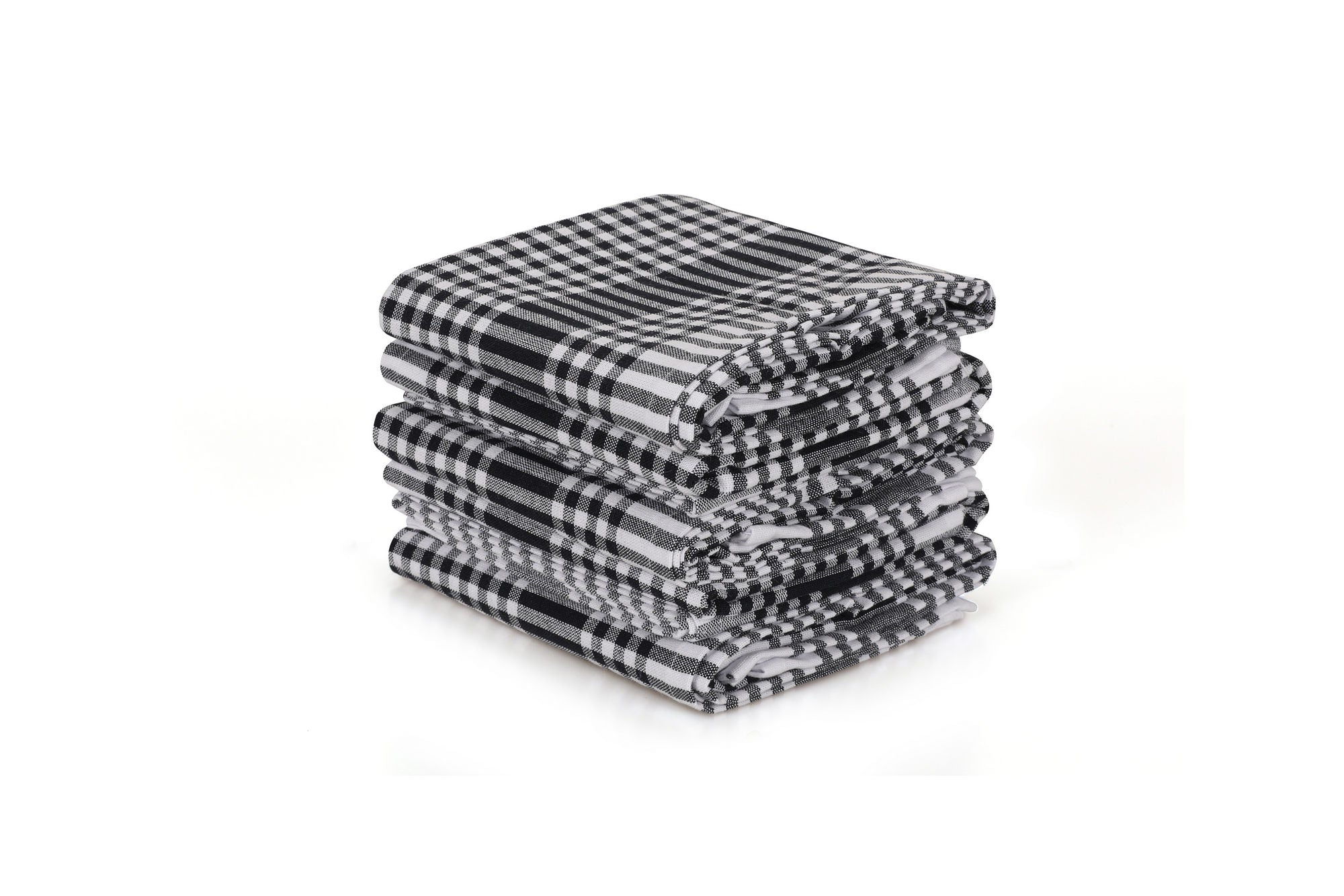 Conjunto de toalhas de rosto – 45 x 65 cm – Preto e Branco – 100% algodão