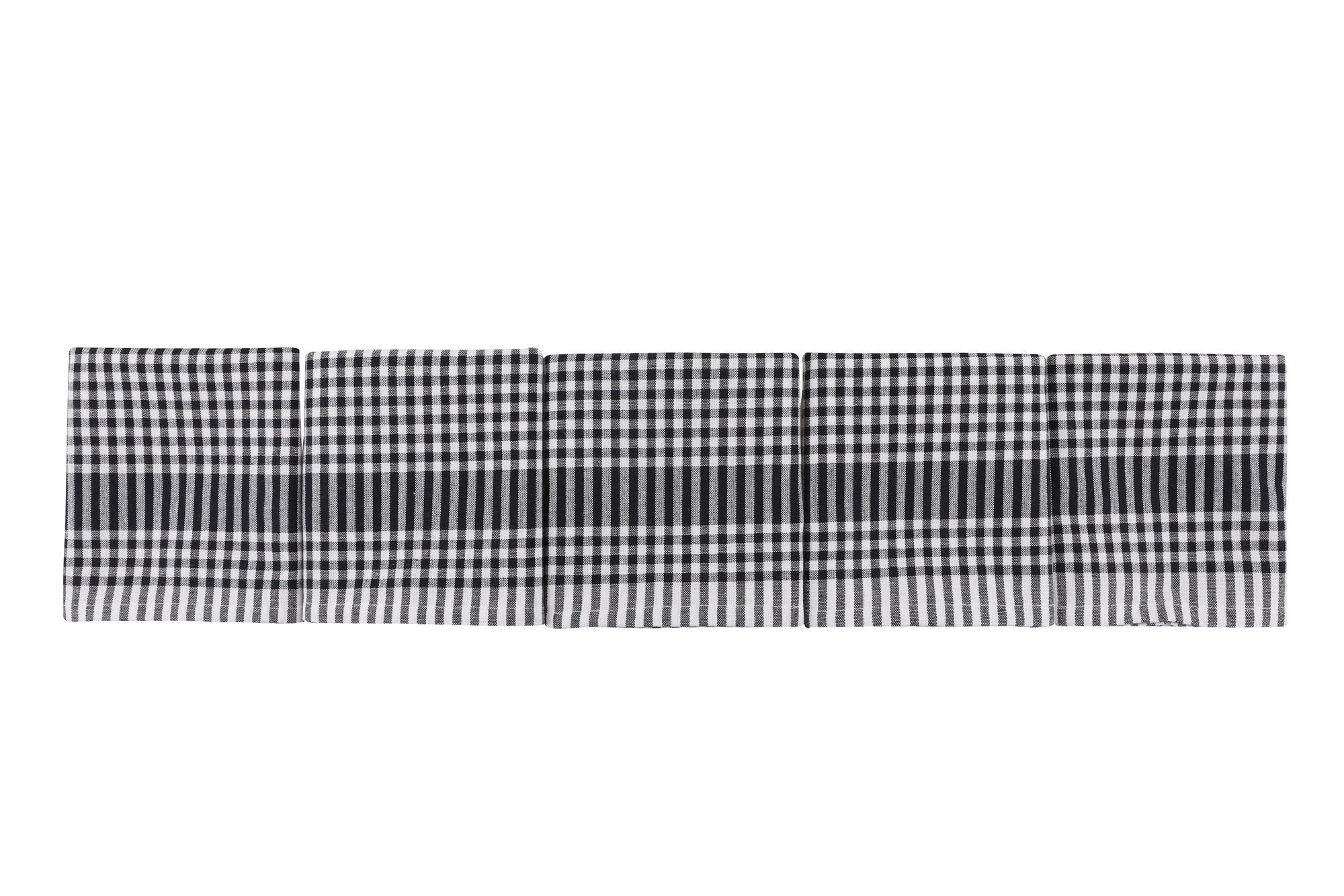 Conjunto de toalhas de rosto – 45 x 65 cm – Preto e Branco – 100% algodão